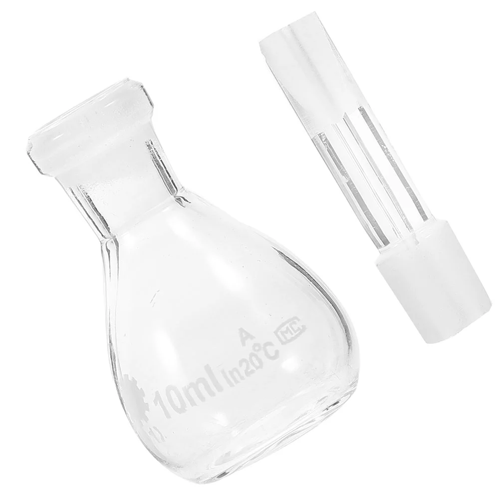 Laboratory Glass Pycnometer Reagent Bottle Glass Bottle Liquid Storage Bottle with Stopper