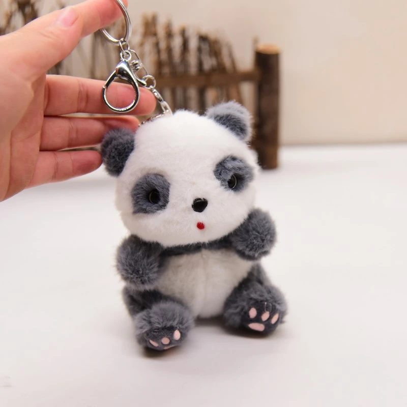 Panda Keyring Adorable Plush Panda Keychain Handbag Charm Keychain Bag Pendant Accessory