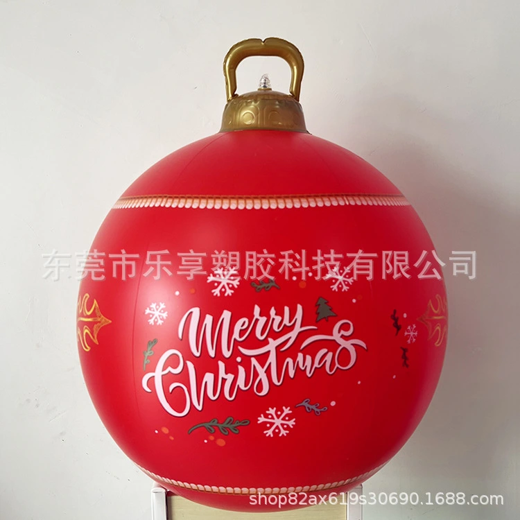 1 Set Inflatable Christmas Ball Outdoor Christmas Home Decoration with Multicolor Led Light