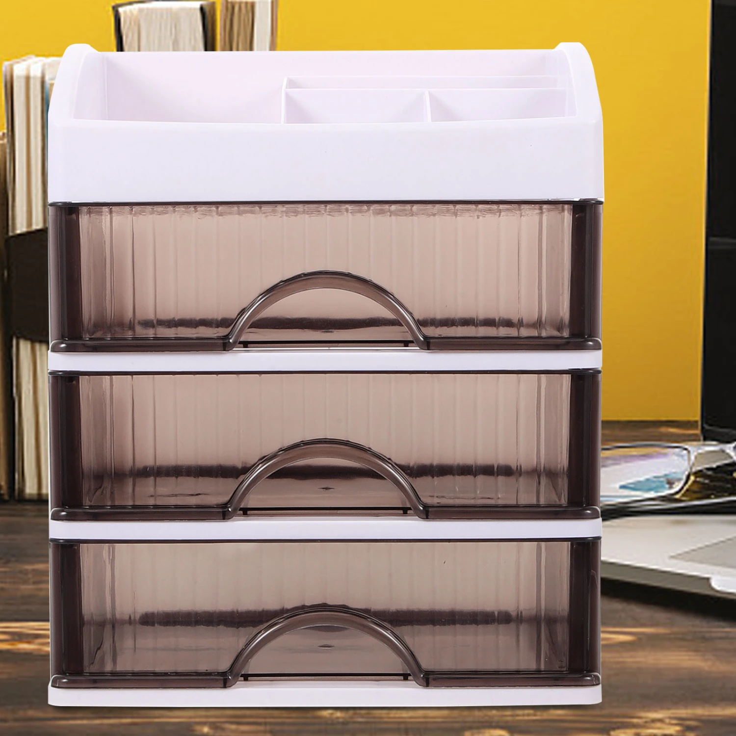 Tabletop Small Cabinet Transparent Drawer Organizer Multi-layer Stationery Storage Holder