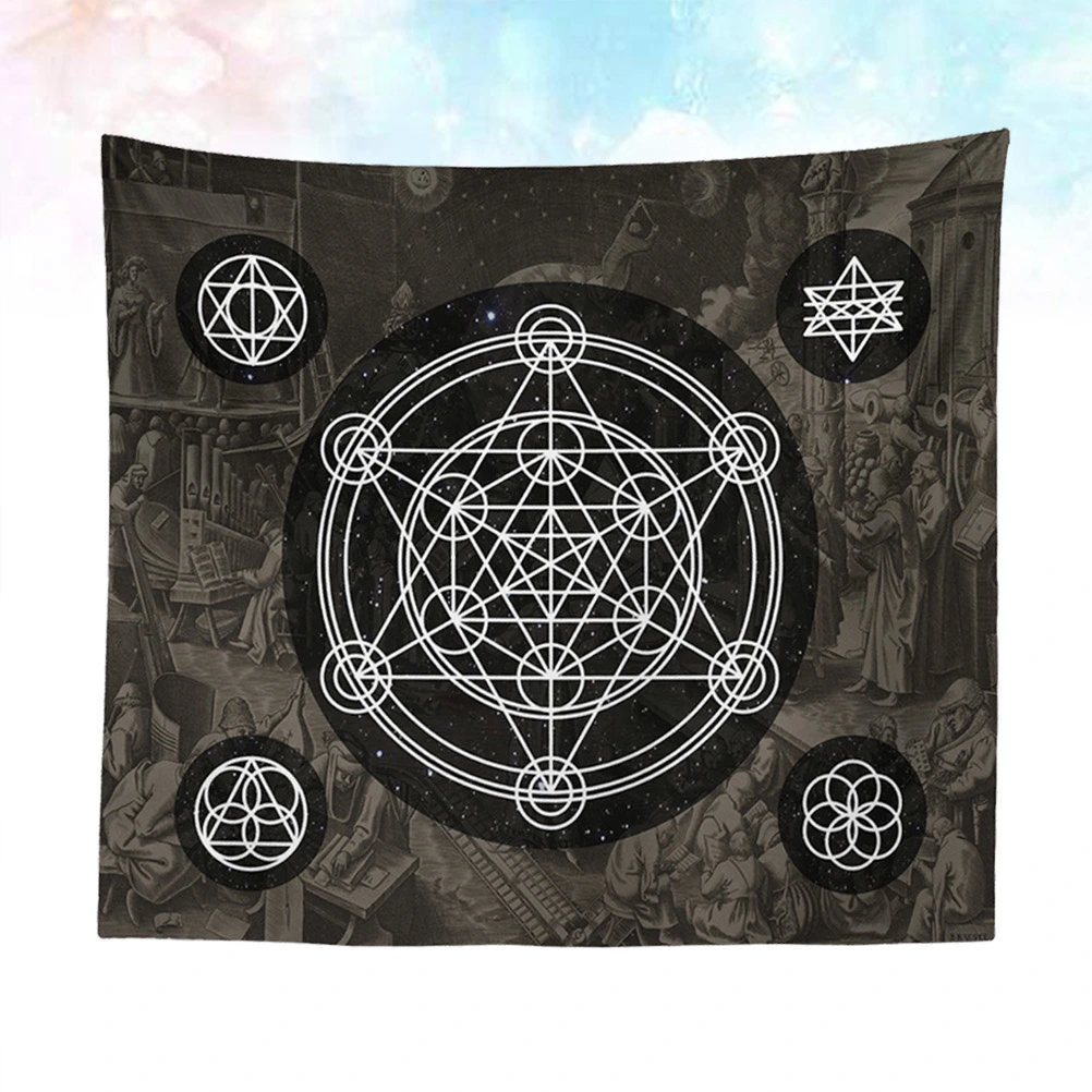 Bedroom Wall Tapestry Divination Astrology Tapestry Sun Moon Star Wall Tapestry (Style 5)