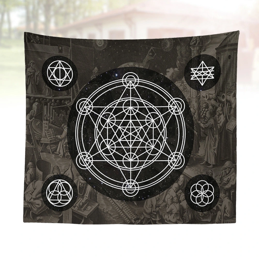 Bedroom Wall Tapestry Divination Astrology Tapestry Sun Moon Star Wall Tapestry (Style 5)