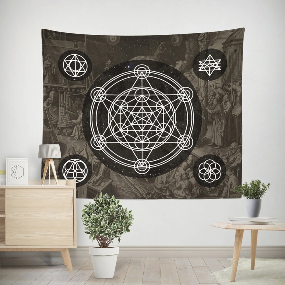 Bedroom Wall Tapestry Divination Astrology Tapestry Sun Moon Star Wall Tapestry (Style 5)