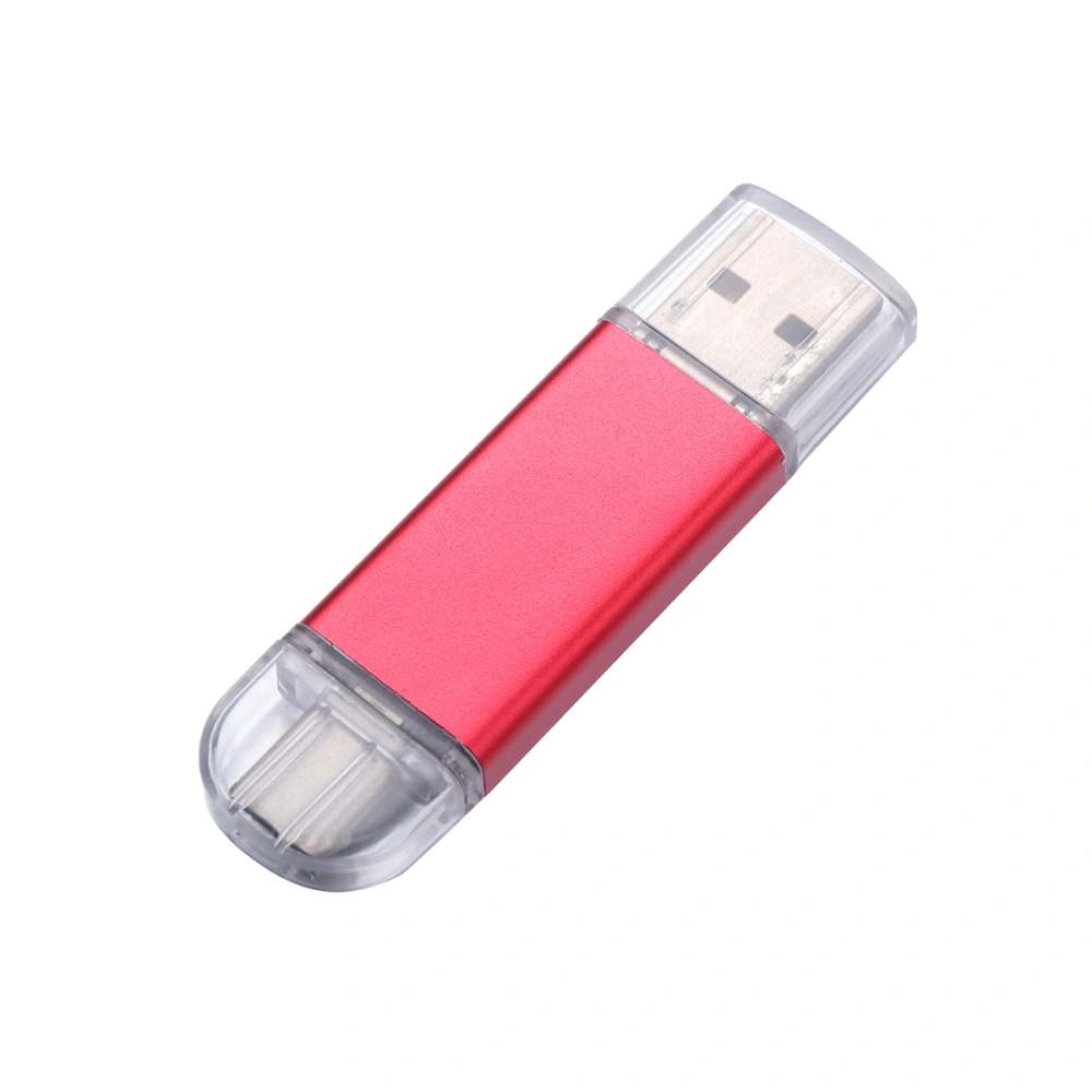 3 in 1 Multifunction USB 3.0 Flash Drive with USB Type-C and Micro USB Connectors for PC Smartphones and Tablets - Red (32GB)