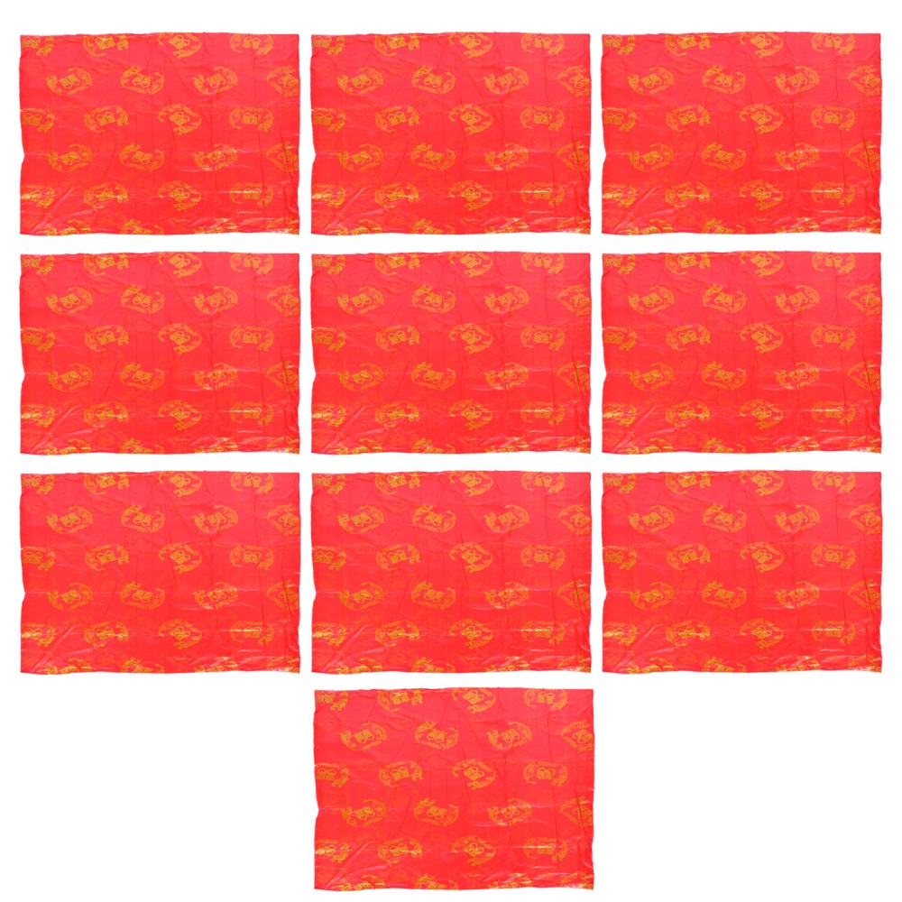 10Pcs Chinese Style Wedding Tablecloth Disposable Party Tablecloth Chic Table Cover