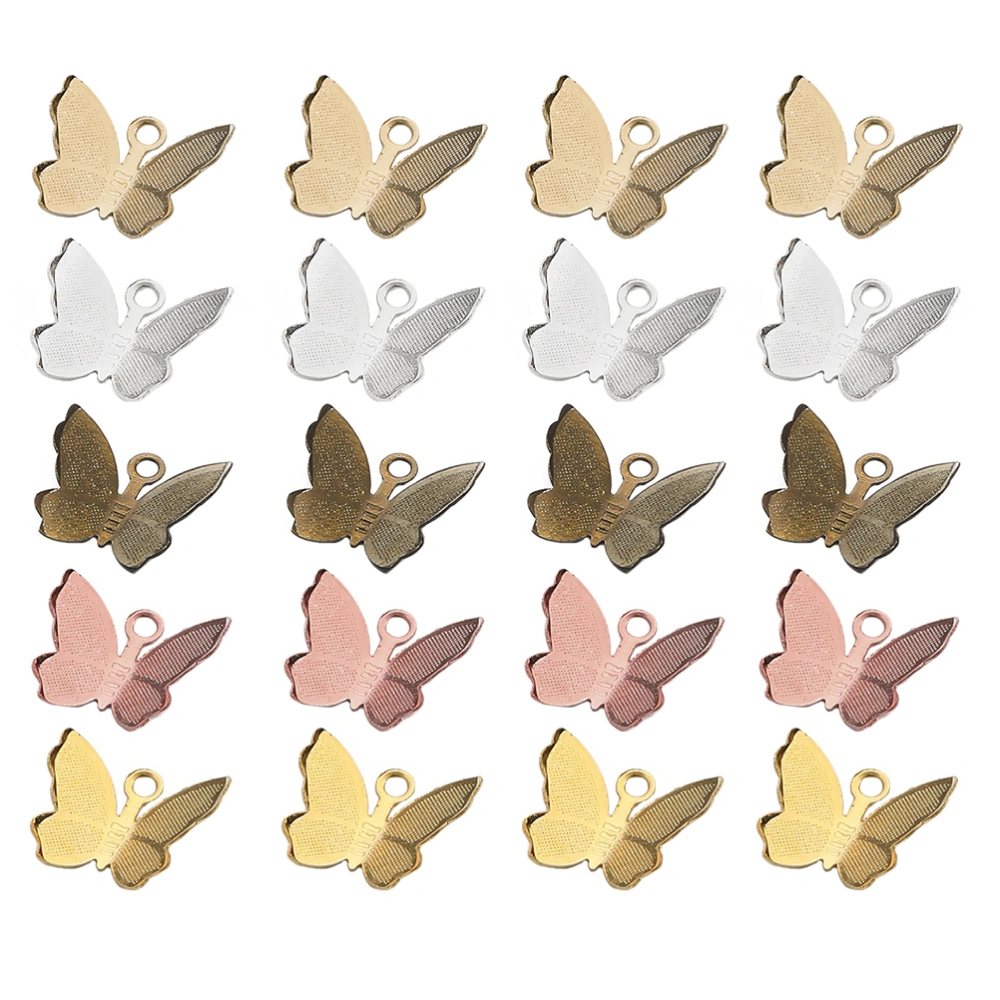 100Pcs Tiny Butterfly Charms DIY Earring Pendants Jewelry Making Accessories,