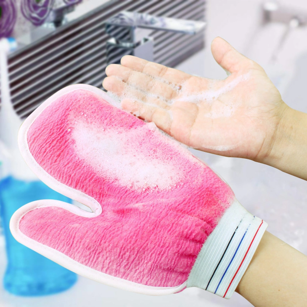 Bath Exfoliating Glove Thumb Body Scrub Gloves Bath Shower Sauna Scrubber Mitt for Men Women (Random Color)