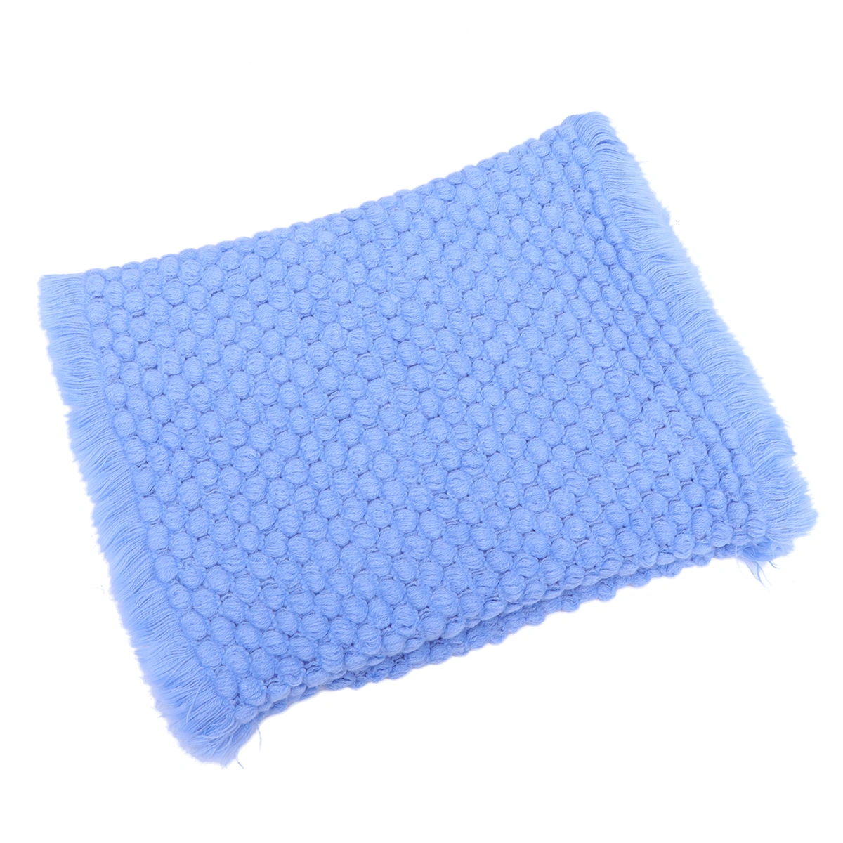 Knitted Cotton Blanket Padding Pineapple Blanket Sleeping Large Blanket Photograph Props for Home Newborn Baby (Light Blue)