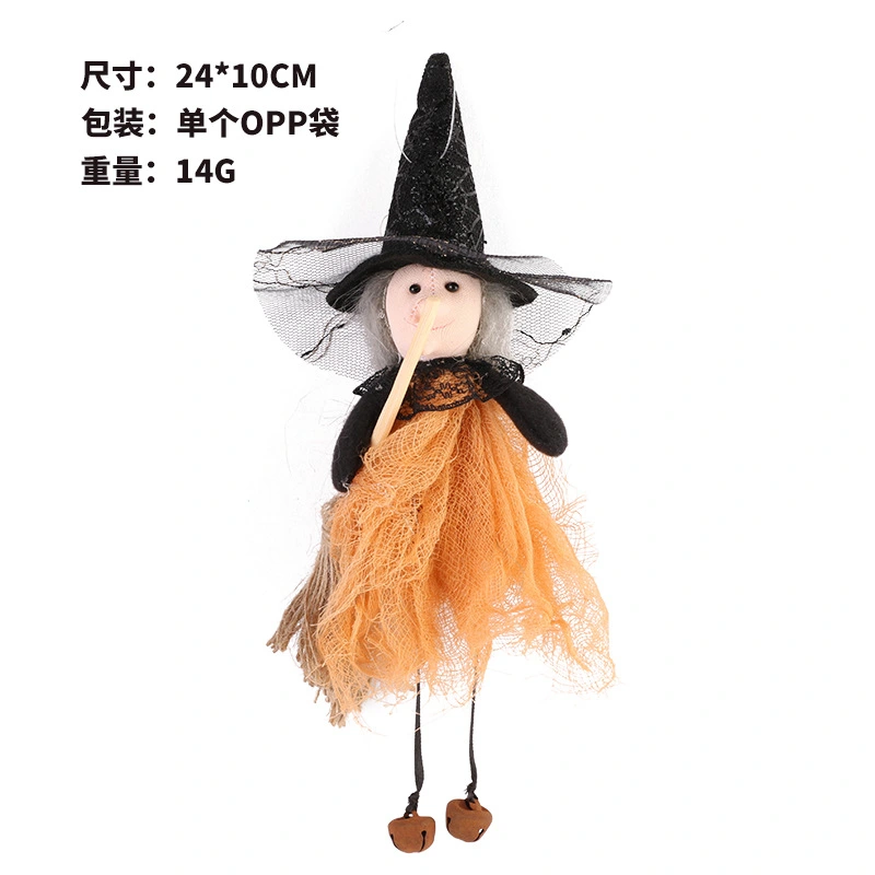 Halloween Witch Doll Ornament Halloween Party Hanging Witch Pendant Witch Doll Decor