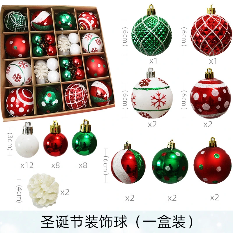 42pcs Xmas Tree Pendants Xmas Scene Layout Supplies Hanging Christmas Tree Decorations