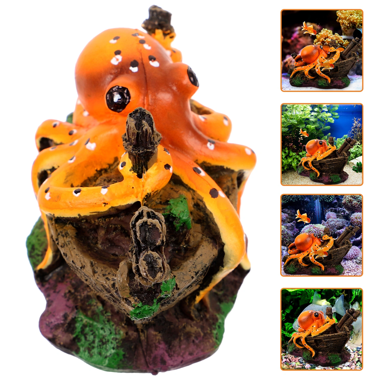 Aquarium Decoration Resin Octopus Craft Aquarium Octopus Decor Resin Octopus Decoration