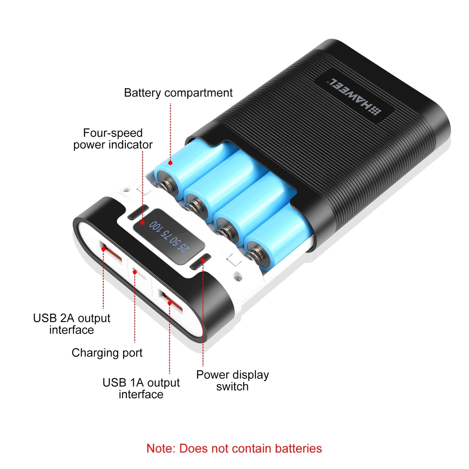 Diy 18650 Power Bank 4 Slots 18650 Battery Case Battery Charger Outer Case Supply