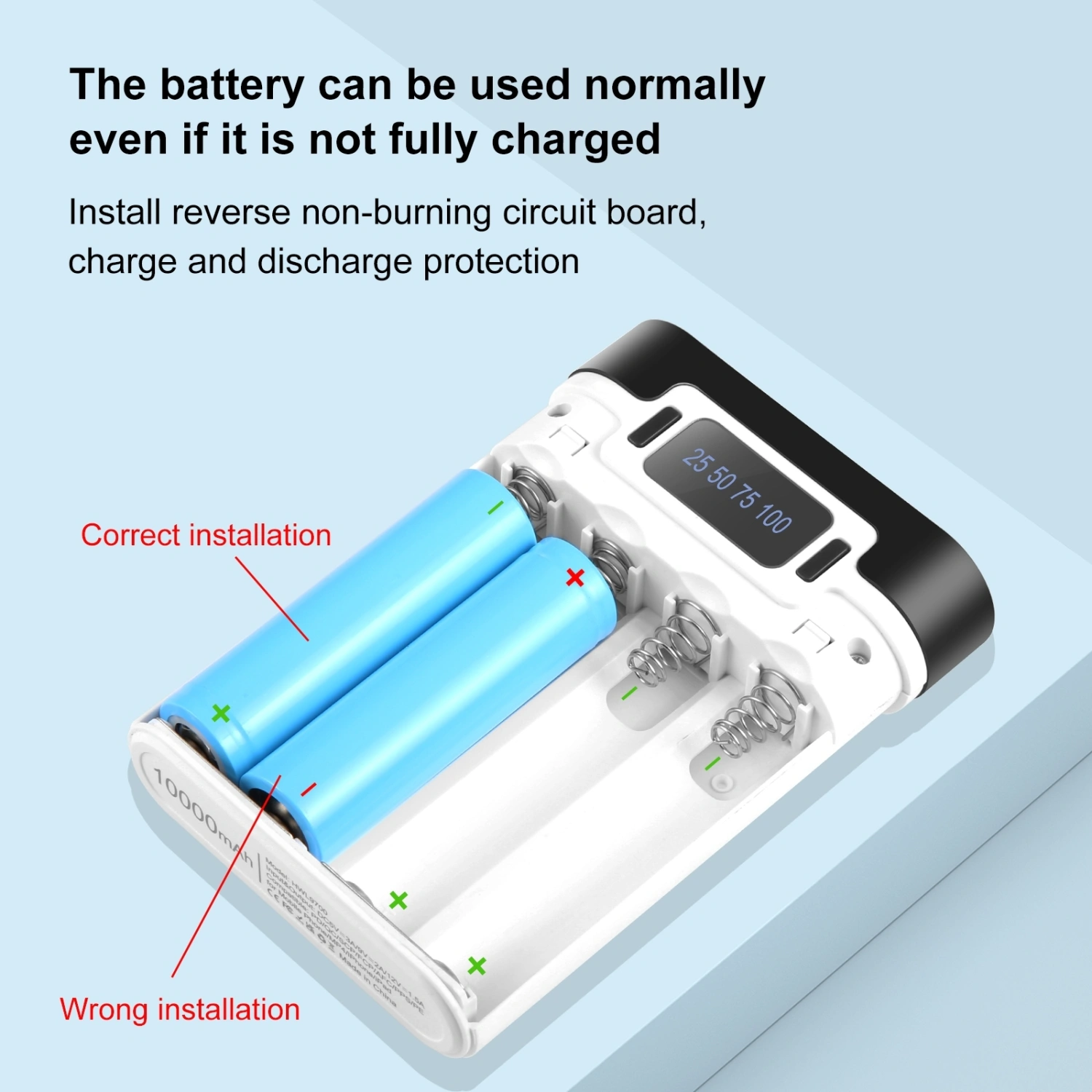 Diy 18650 Power Bank 4 Slots 18650 Battery Case Battery Charger Outer Case Supply