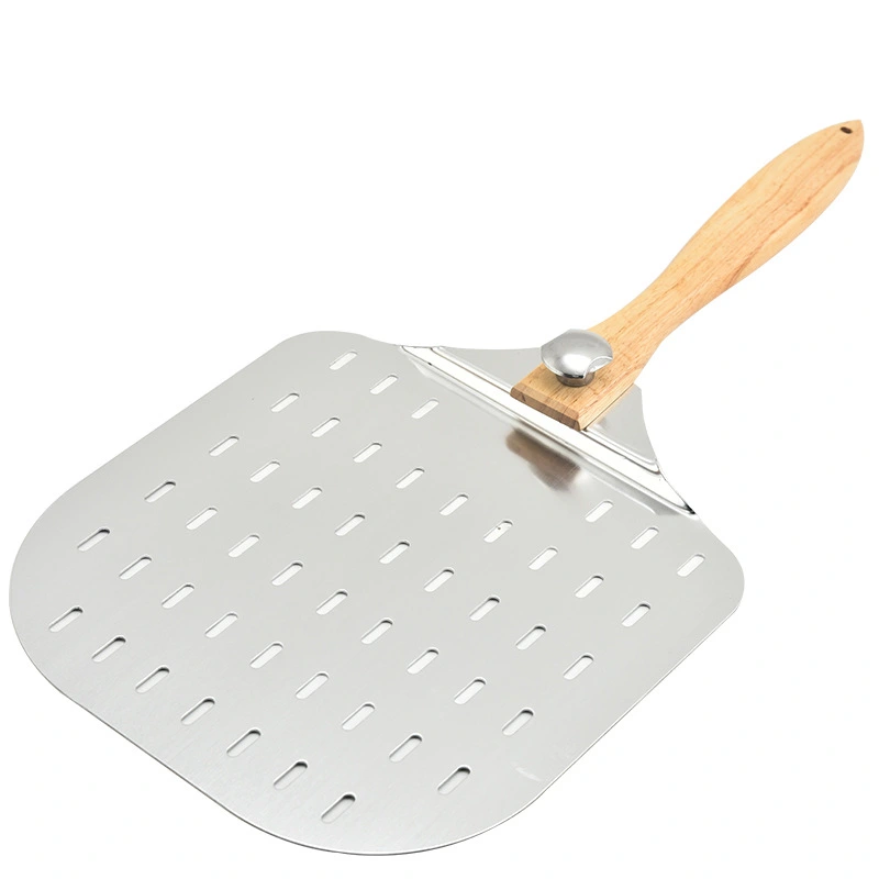 Aluminum Pizza Spatula Pizza Shovel Cake Lifter Wood Handle Baking Spatula Baking Tool