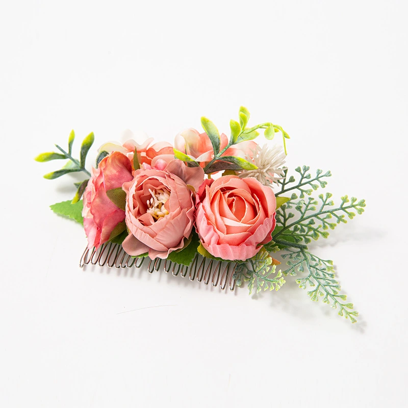 Artificial Flower Hair Comb Hair Styling Comb Decorative Hair Comb Women Hair Accessory