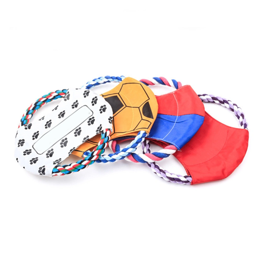 Dog Toy Pet Training Rope Flying Disc Outdoor Interactive Teething Chew Toys Toy Suitable for Small Medium Large Dogs(Random Color)