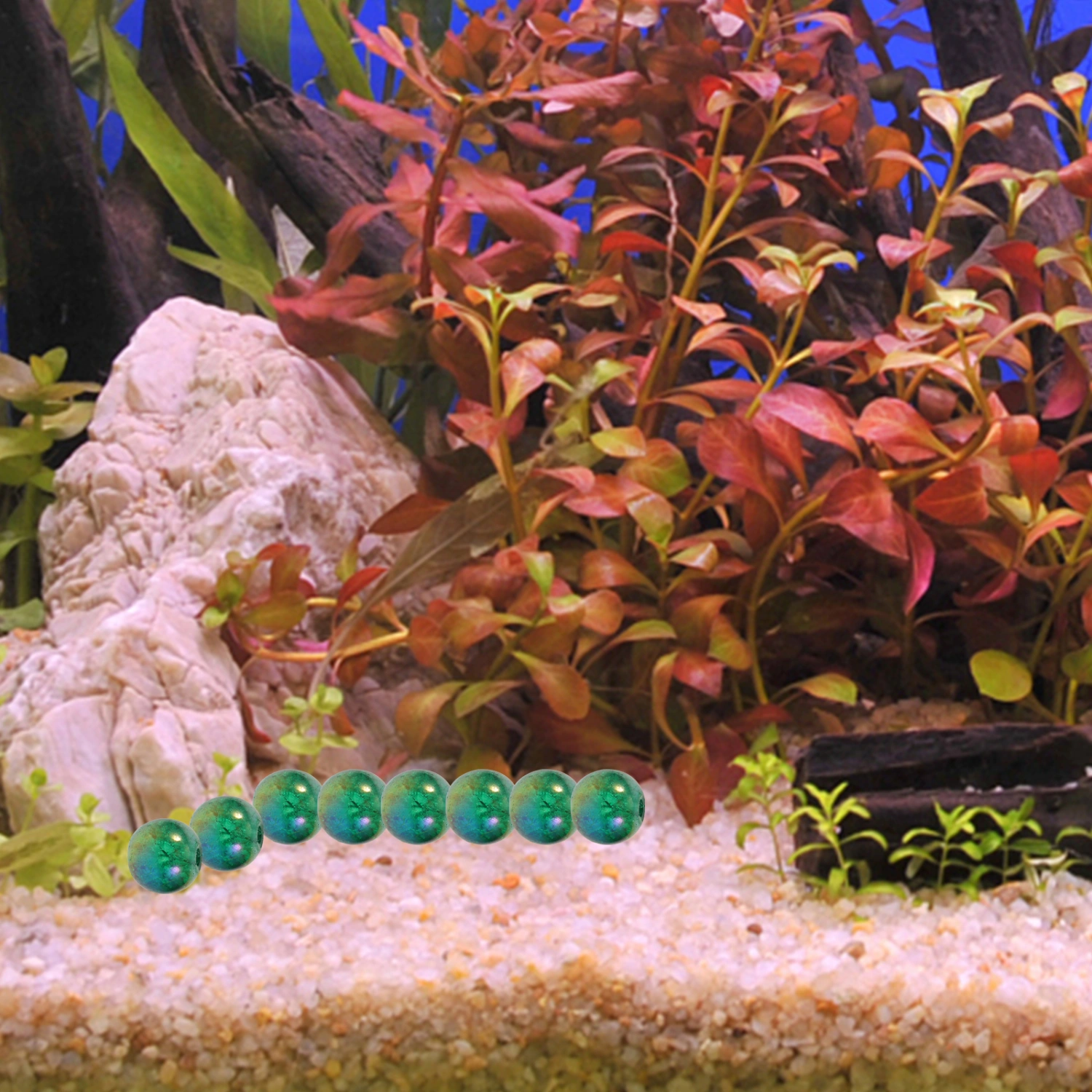 50pcs Glass Beads Vase Filler Indoor Plants Glass Beads Decor Aquarium Fish Tank Glass Beads Decors