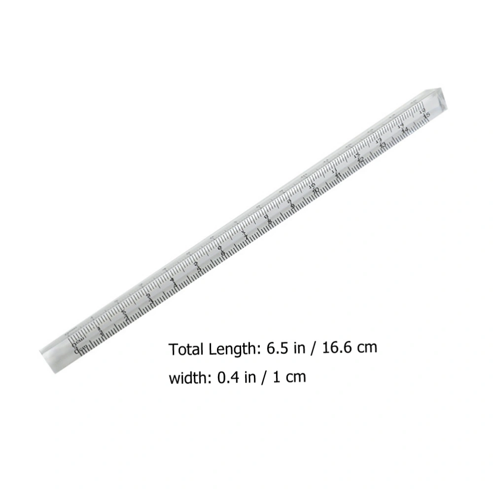 6Pcs  Painting Ruler Student Ruler Teaching Ruler Plastic Triangle Ruler for School Student