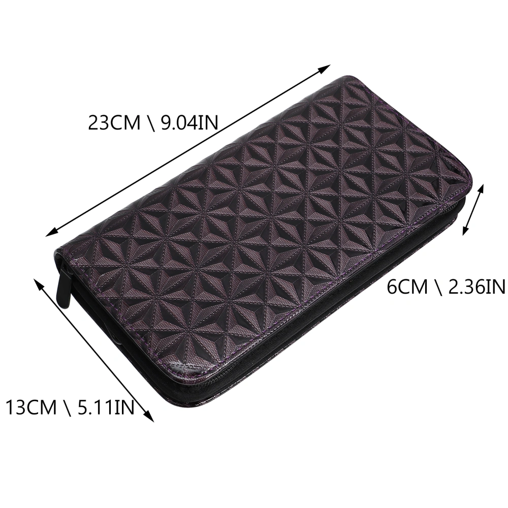 Diamond Quilted Pattern Hair Scissors Bag Barber Pouch Cases Salon Tools Holster