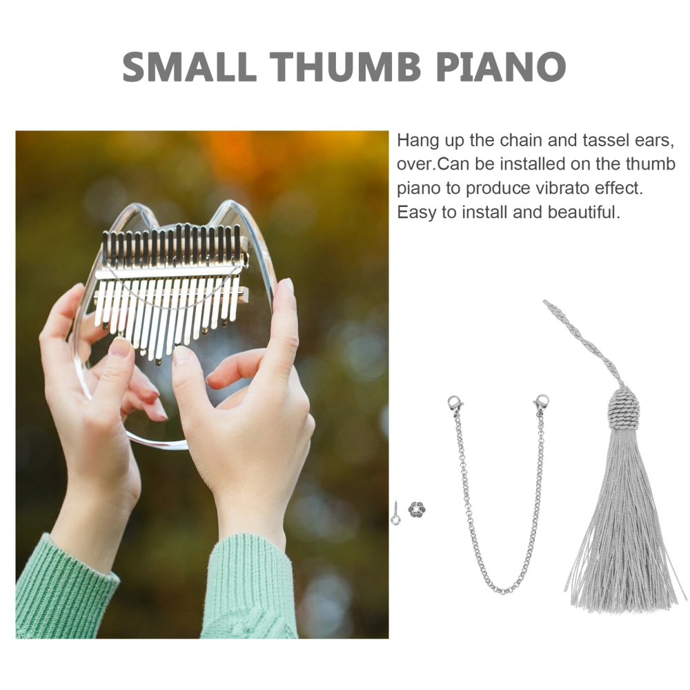 1Set  Professional Kalimba Tremolo Chain Practical Thumb Piano DIY Accessories