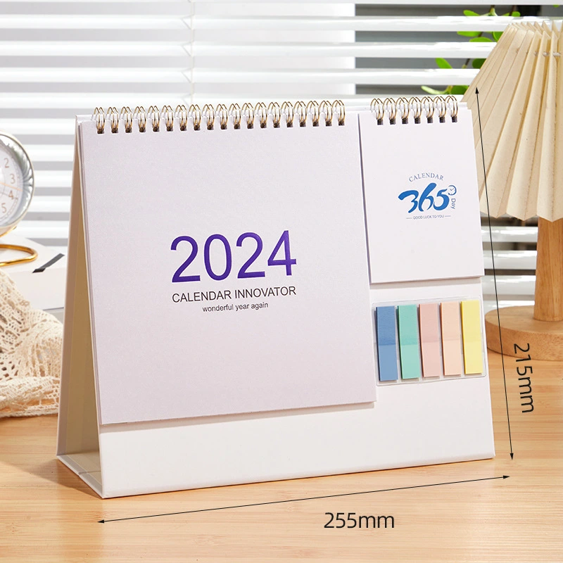 Modern Style Desk Calendar Minimalist Tabletop Paper Calendar Daily Planning Office Calendar