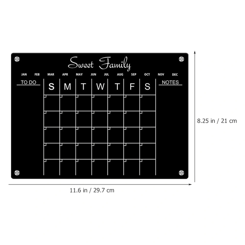 1 Set Magnetic Schedule Board Magnetic Weekly Planner Board Acrylic Refrigerator Board