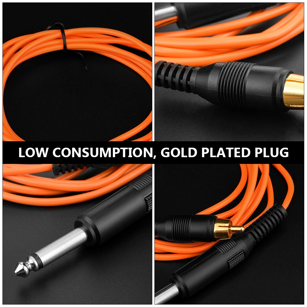 1.73m Clip Cord RCA Machine Hook Line Power Cord Supply (Orange)