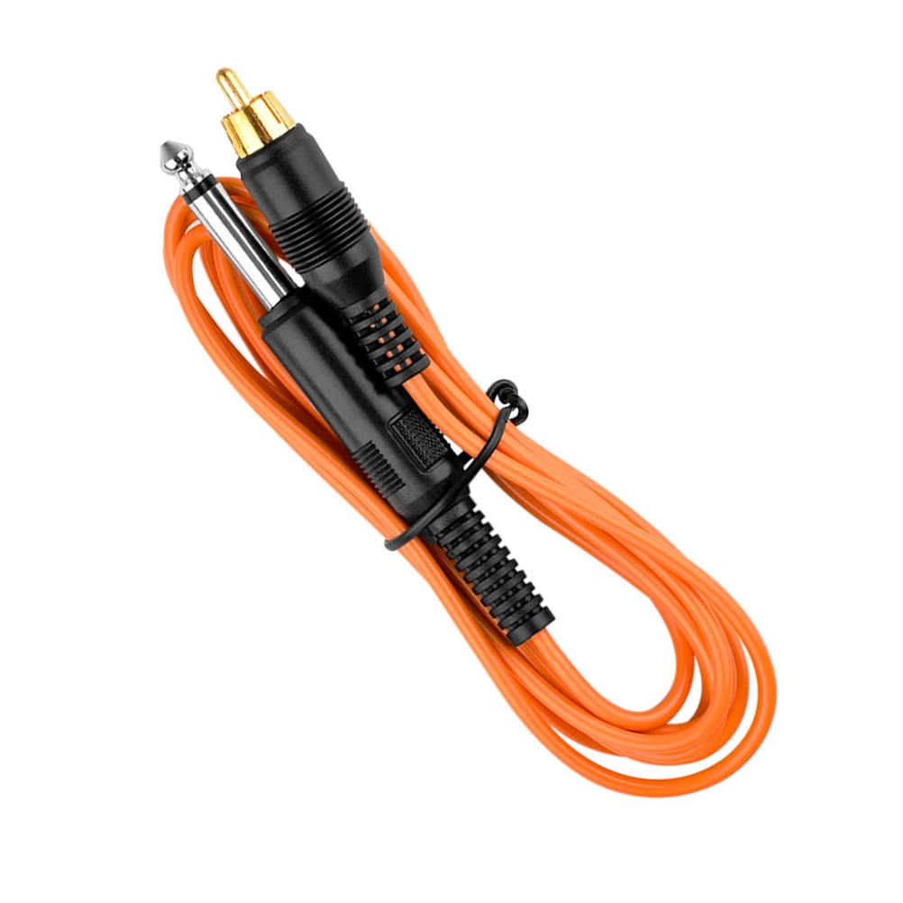 1.73m Clip Cord RCA Machine Hook Line Power Cord Supply (Orange)