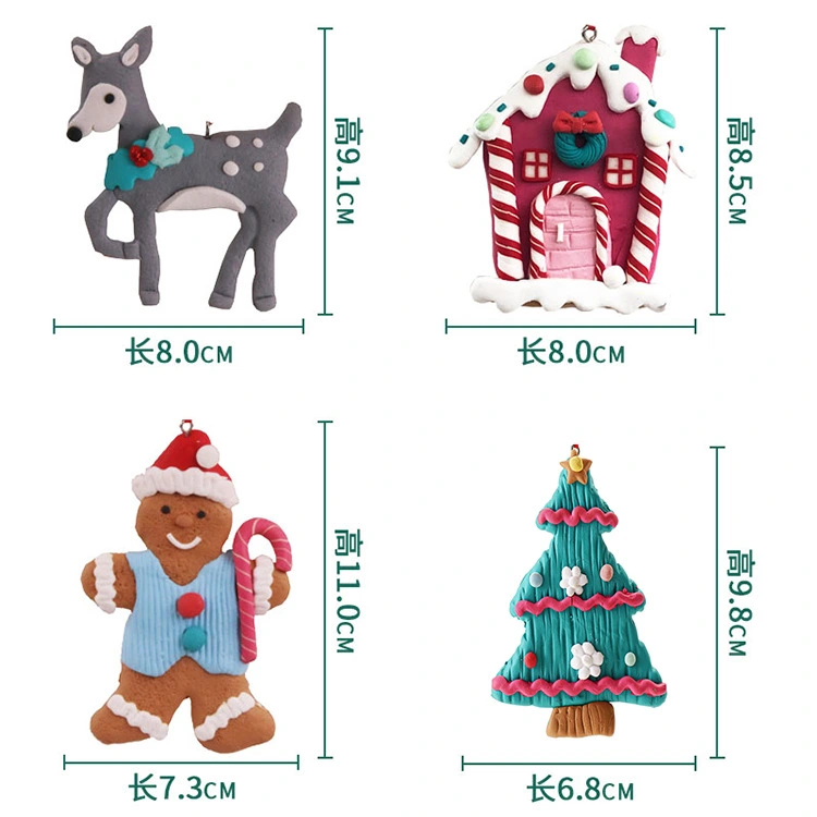 4pcs Cute Christmas Tree Decoration Party Hanging Ornament Xmas Party Hanging Decorations