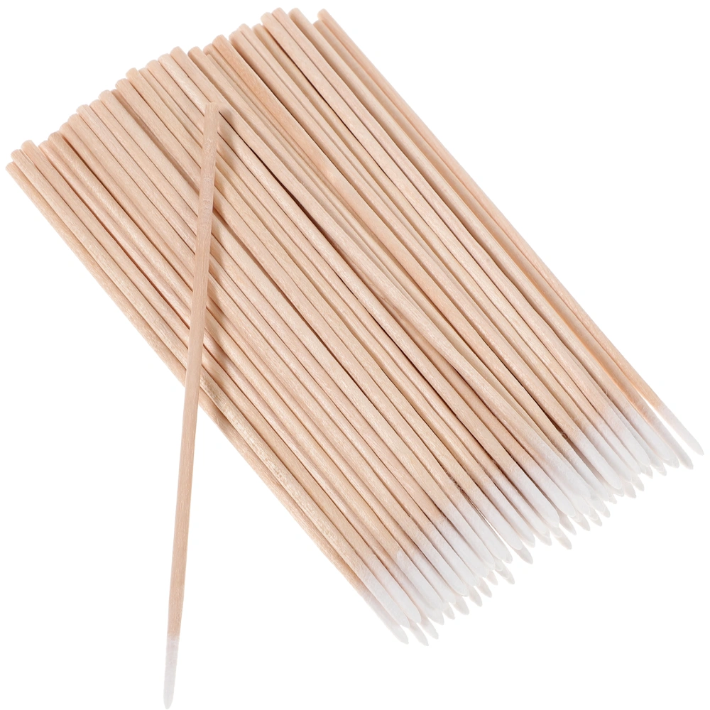 600pcs 10CM Cotton Swab Stick Dedicated Wipe Cotton Tipped Applicator Wooden Swab for Make Up