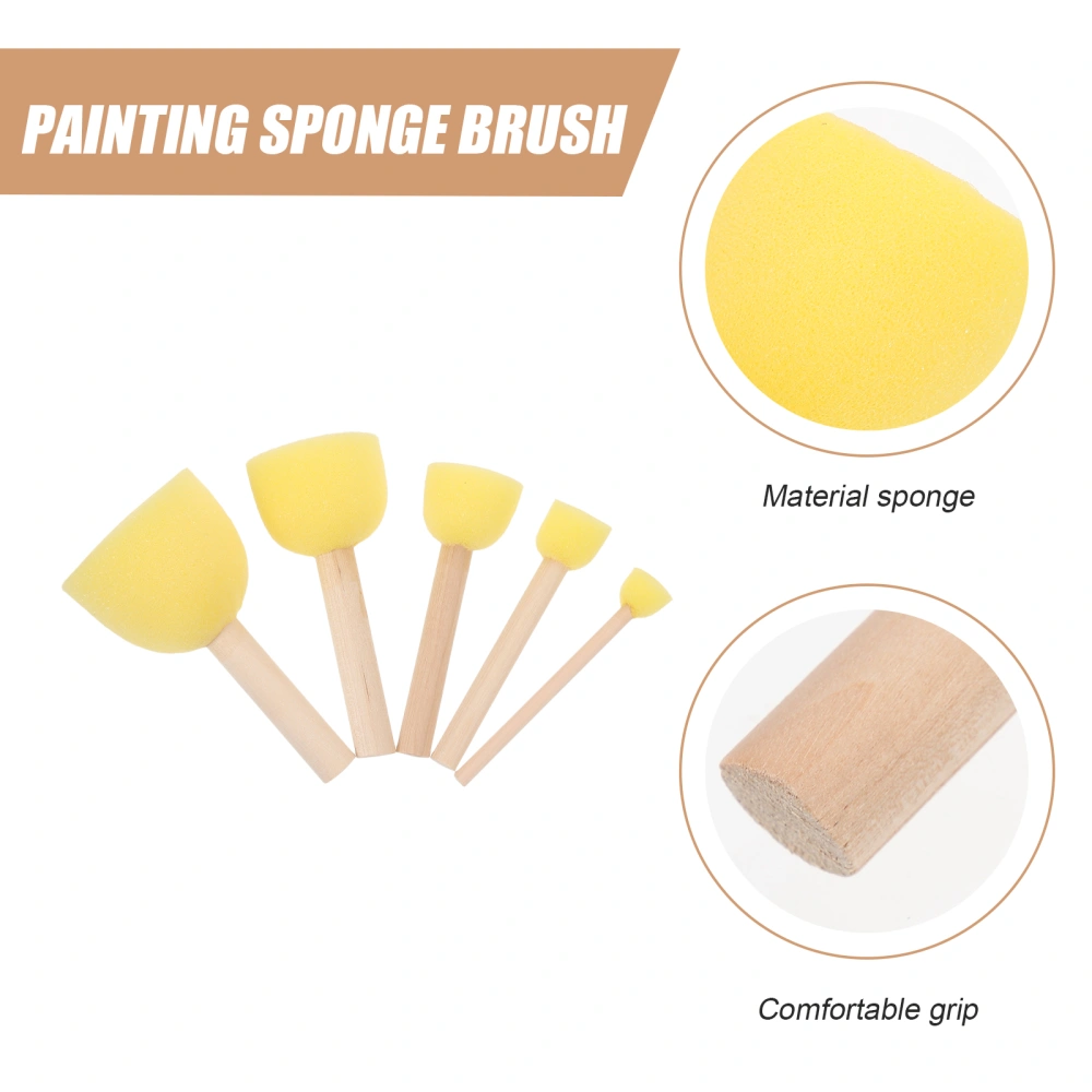 25Pcs Kids Sponge Stampers Painting Sponge Drawing Stamps Graffiti Sponge Brush