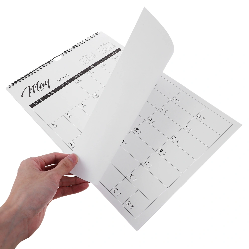 Monthly Wall Calendar Holiday Planning Calendar English Daily Calendar for Office