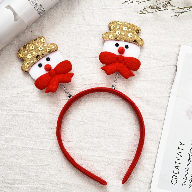 Xmas Spring Snowman Headband Christmas Headpiece Party Headwear Photography Prop