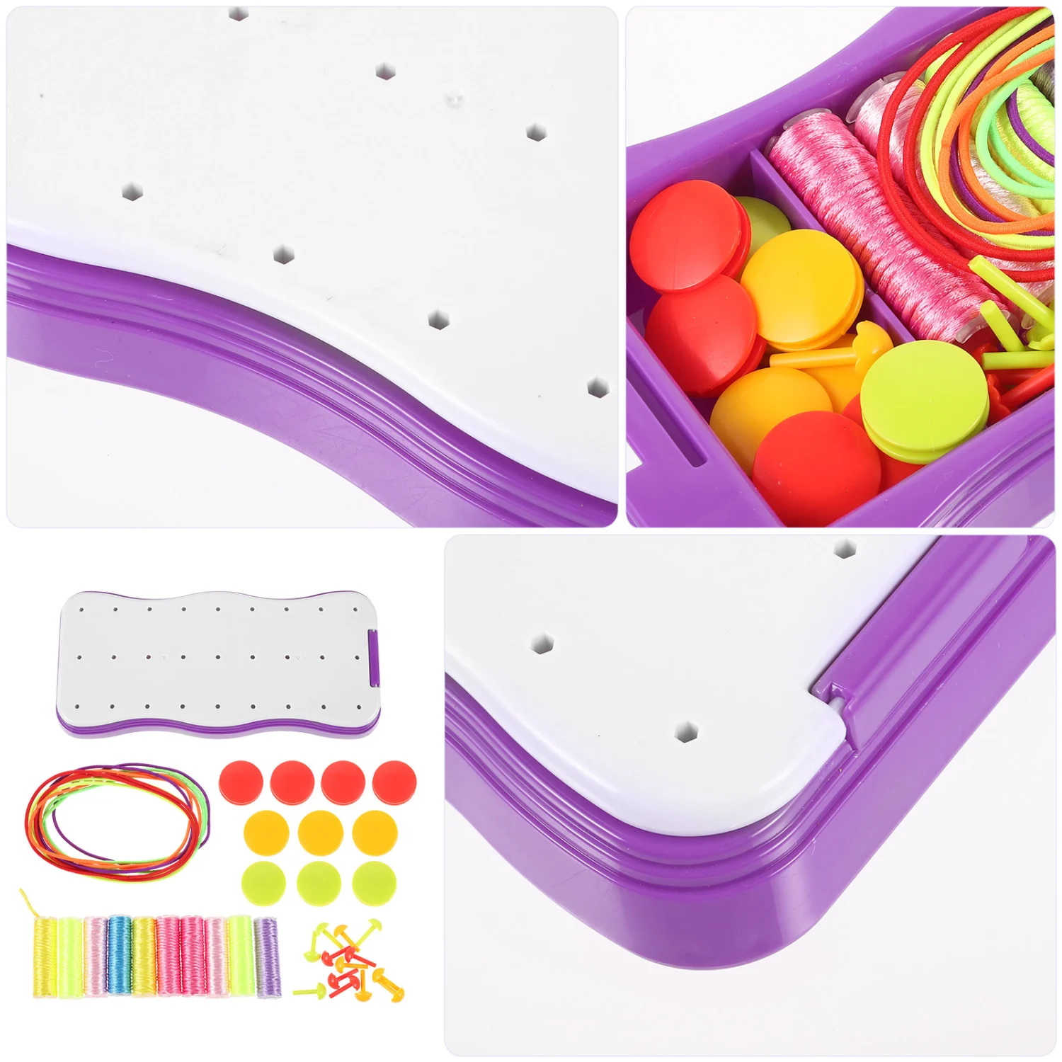 1 Set Lanyards Bracelet Maker Safety Lanyards Tool Kit Case Weaving Tool