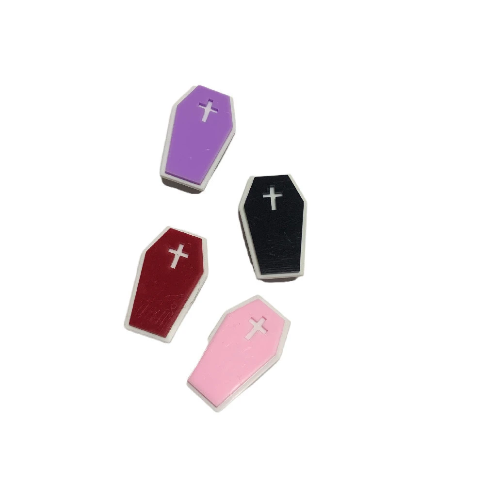 4 pcs Coffin Shaped Hair Clips Small Hair Clips Halloween Hair Clips Punk Hair Clips