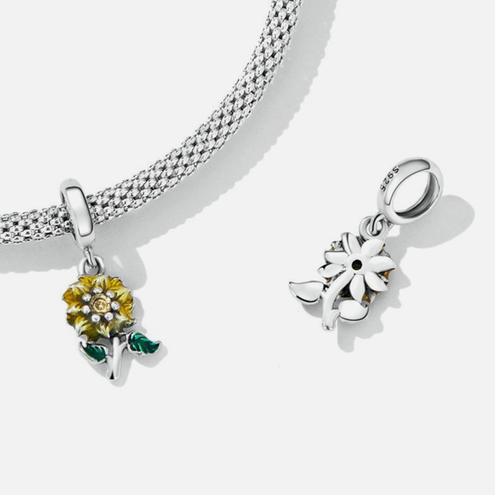 Sun Flower Pendant Bracelet Charm Jewelry Making Accessory Finding for Women Girls