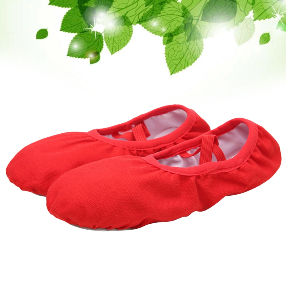 1 Pair Ballet Slipper Sole Ballet Shoes Ballet Dance Practice Shoes Yoga Ballet Shoes for Girls Women (Red Size 44 26CM, 9US,6.5UK，40.5EU,10.218Inch)