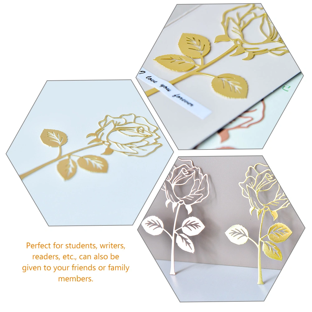 Creative Metal Bookmark Flower Shaped Bookmark Delicate Students Bookmarker