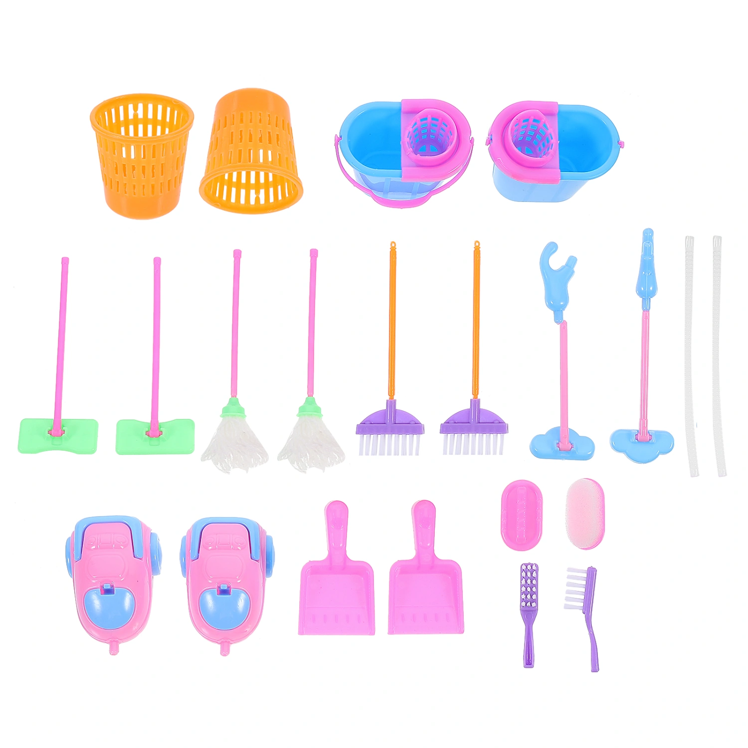2 Sets 18Pcs Children Dust Collector Toys Cleaning Tool Toy Kit Cleaner Toys
