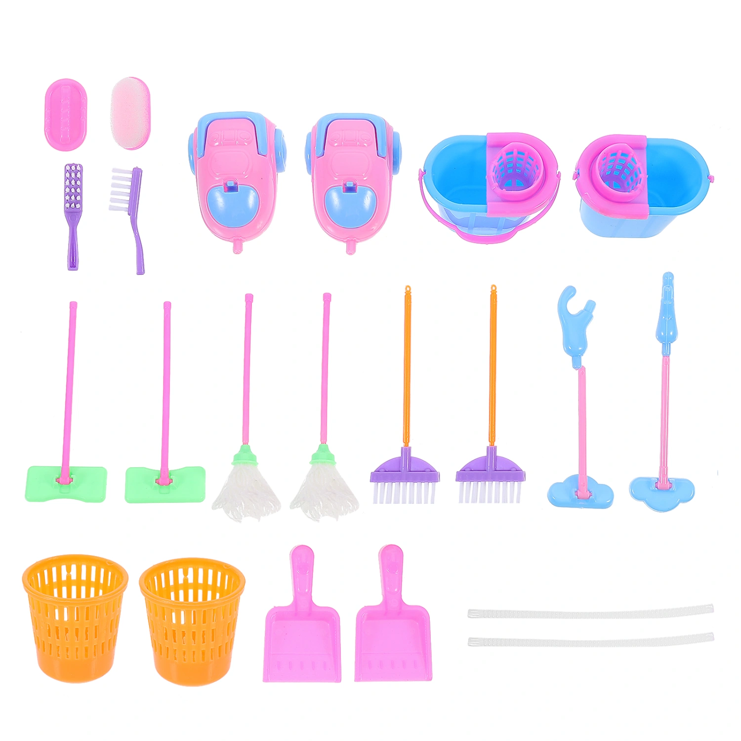 2 Sets 18Pcs Children Dust Collector Toys Cleaning Tool Toy Kit Cleaner Toys