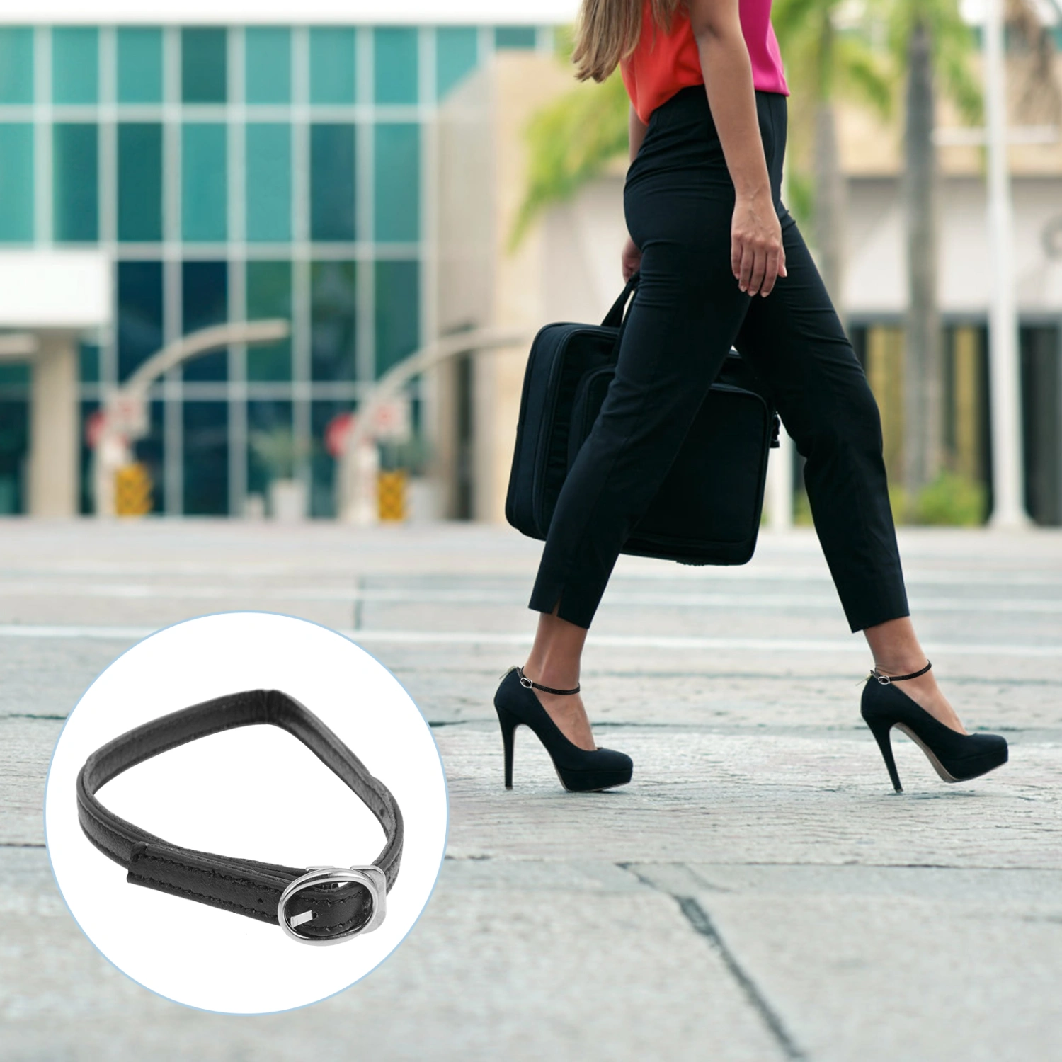 3 Pairs Detachable High Heels Anti Straps Women Anti- Loose Heels Ankle Straps