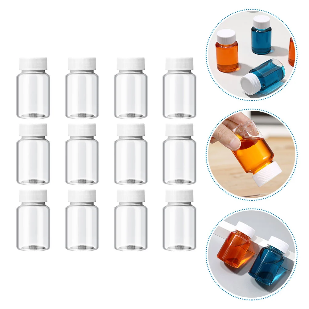 12pcs Small Bottles Empty Juice Bottles Clear Homemade Beverages Bottles