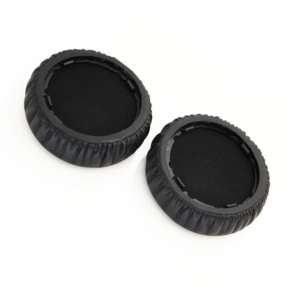 2pcs Replacement Ear Pads Protein Leather Earpads Cushion for Wireless Headphone (Black)