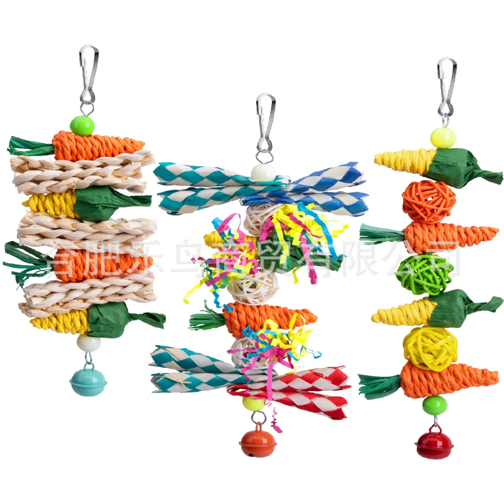 3pcs Parrot Chewing Toy Bird Grinding Toy Bird Parrots Shredding Toys Parakeet Chewing Toys