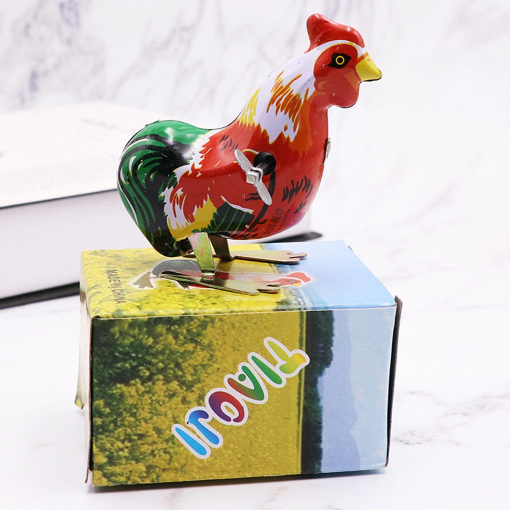 3PCS Jumping Chicken  Vintage Handmade Iron Rooster Jumping Tin Metal Toy Collection Jump Chicken (Random Color)