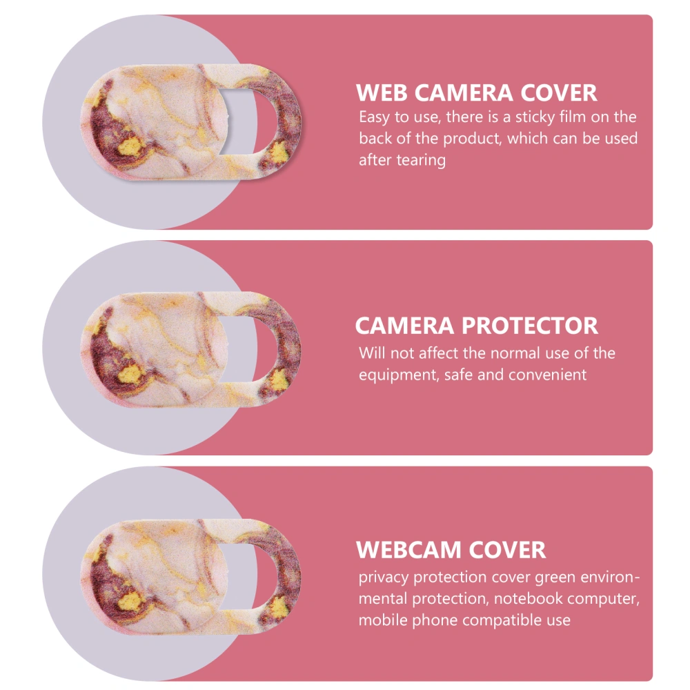 6pcs Mobile Phone Privacy Stickers Camera Protective Covers Simple Webcam Covers