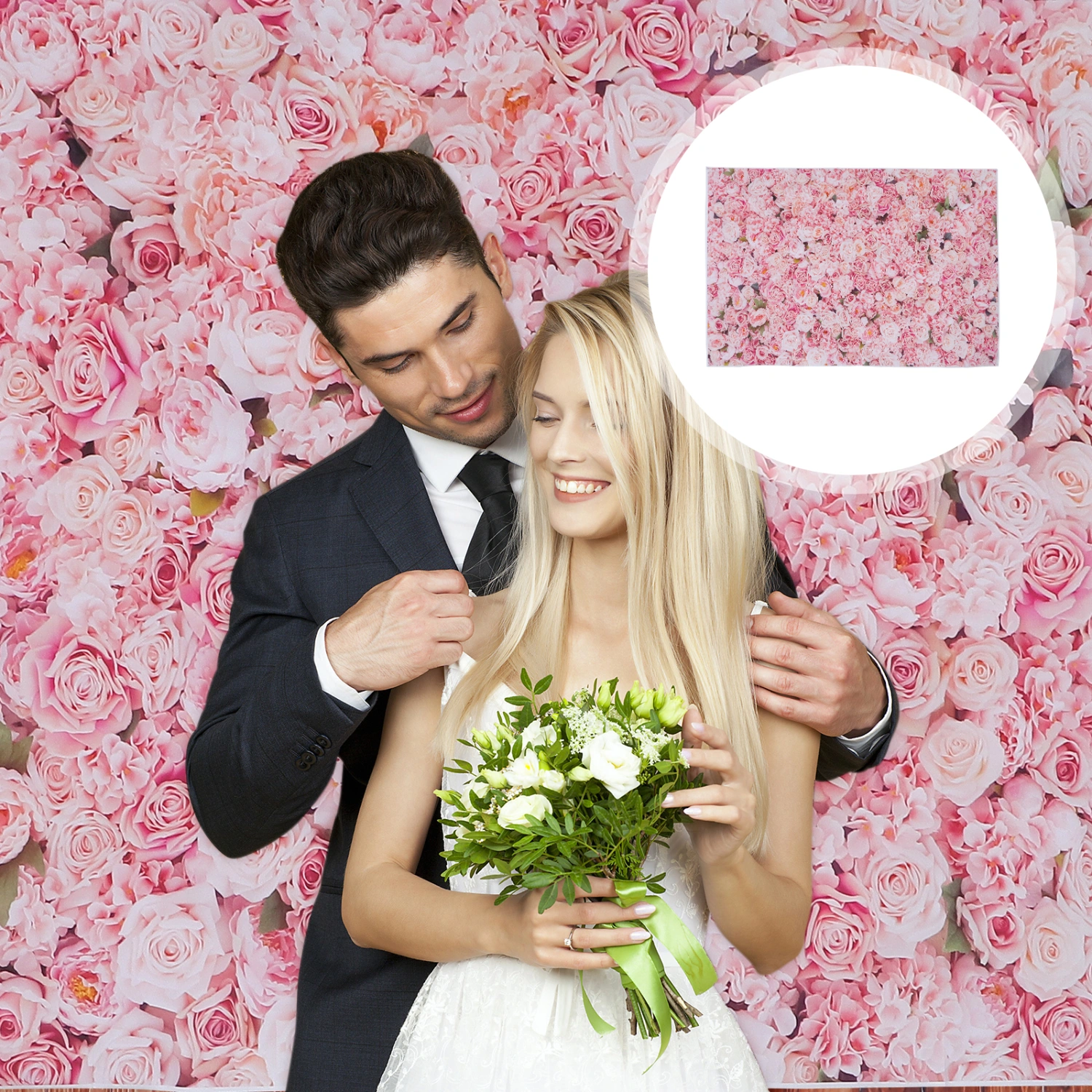 Photo Backdrop Flower Wall Pattern Backdrop Prop Cloth Photo Video Decoration