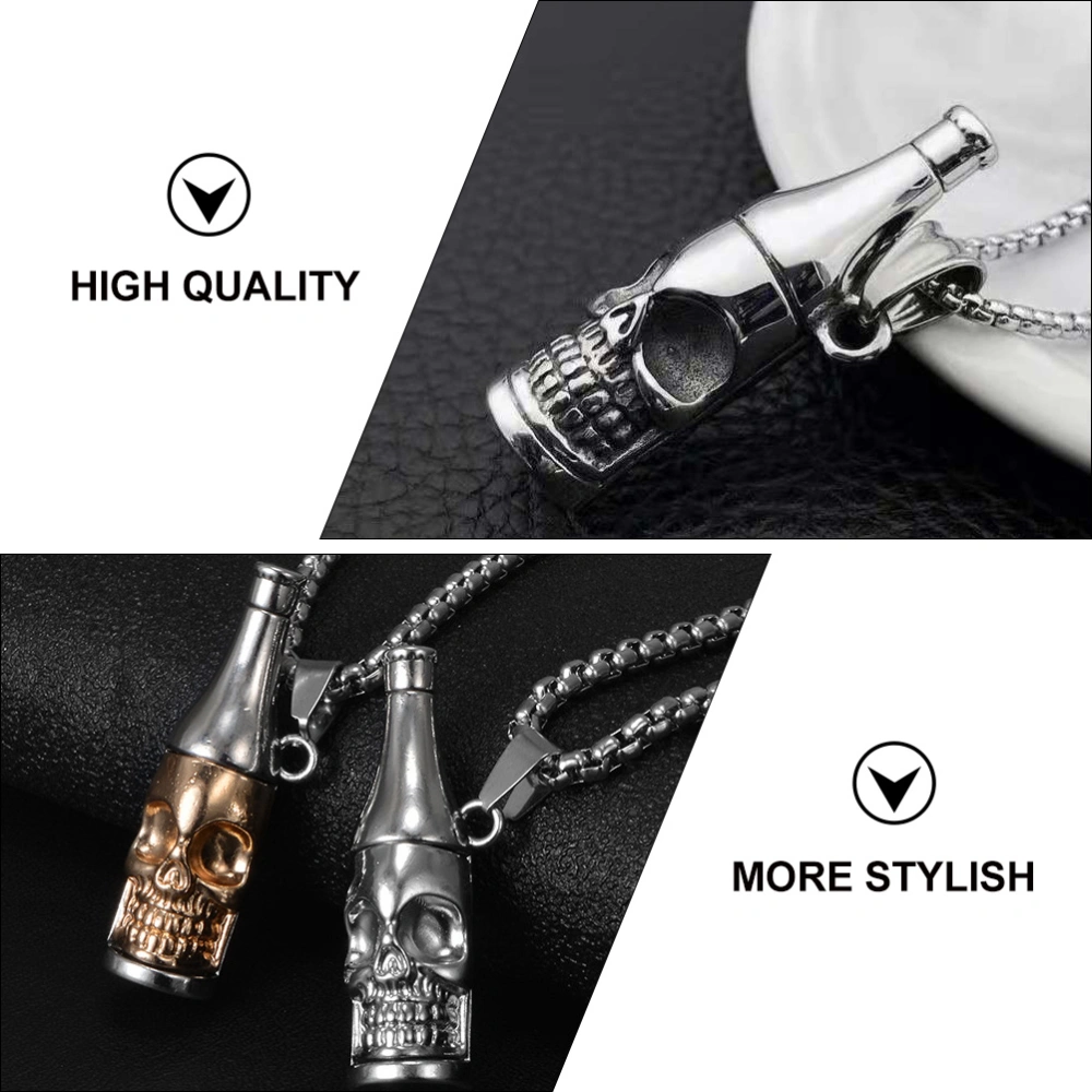 1pc Punk Style Necklace Stainless Steel Necklace Male Neck Jewelry Gift