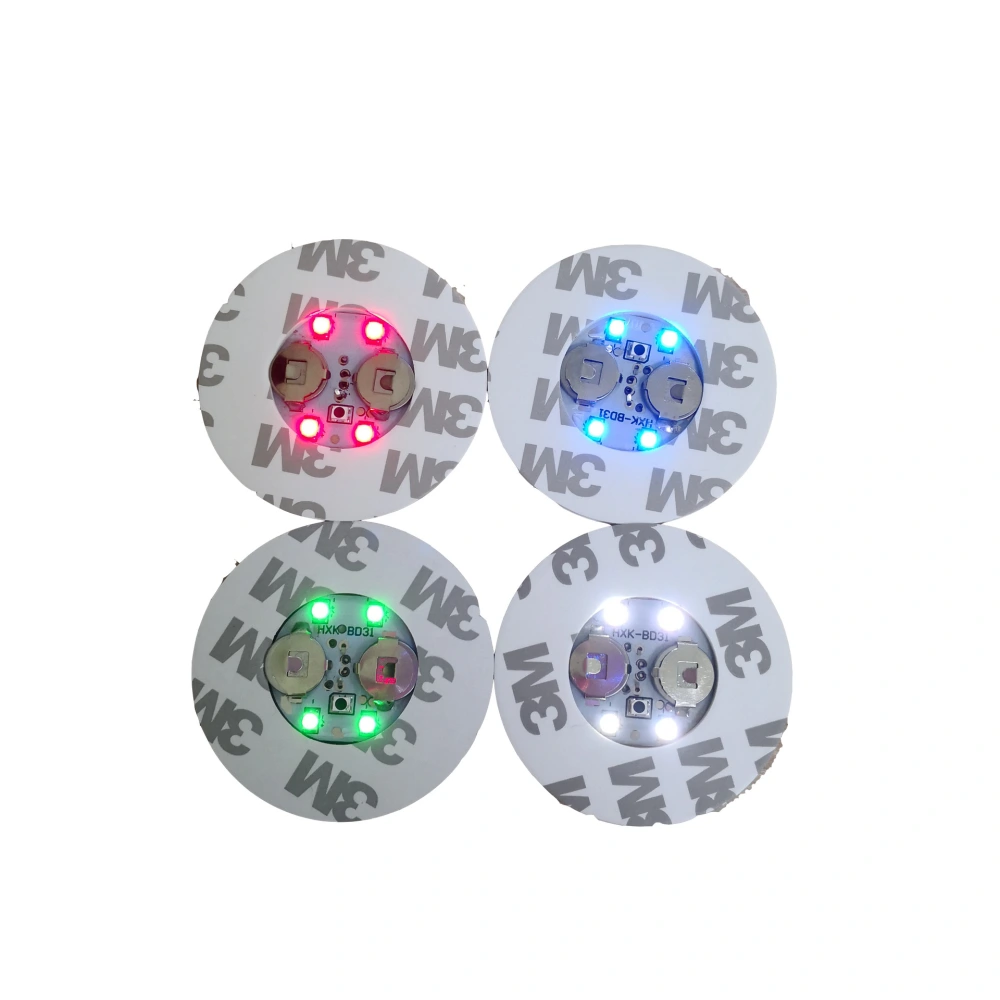 4pcs LED Coasters Cup Coasters LED Light-up Coasters Anti-skid Coasters Bar Car Coasters