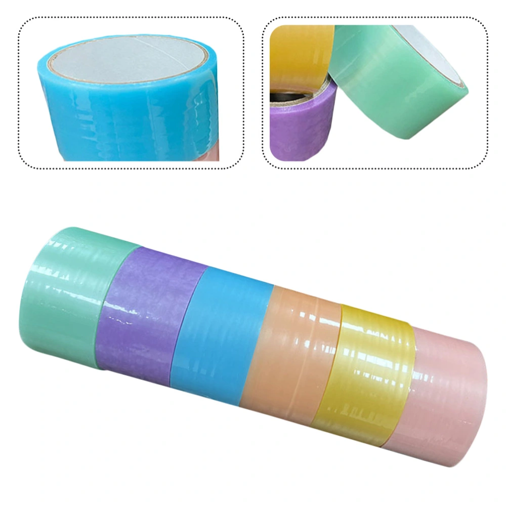 6 Rolls of Adhesive Tapes Colored Tapes DIY Sticky Tapes Decompression Sticky Ball Tapes Fidget Toys